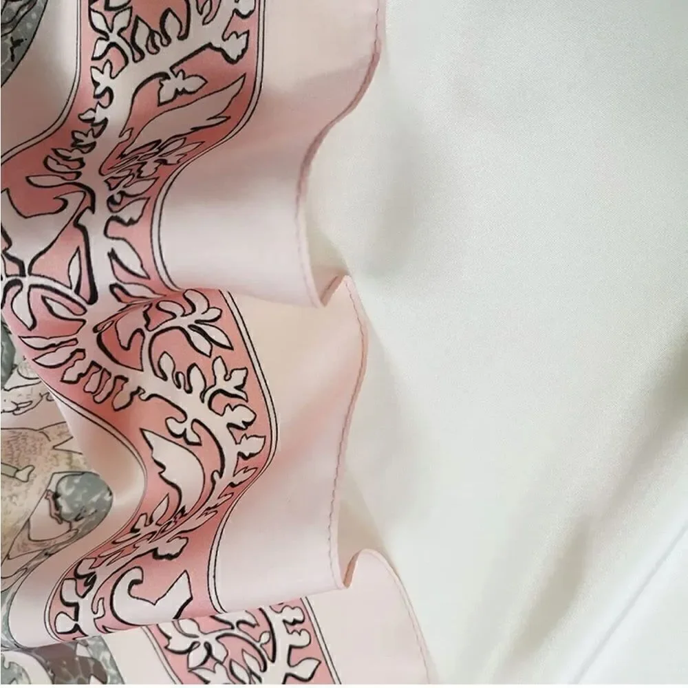 Pink Animals Silky Scarf